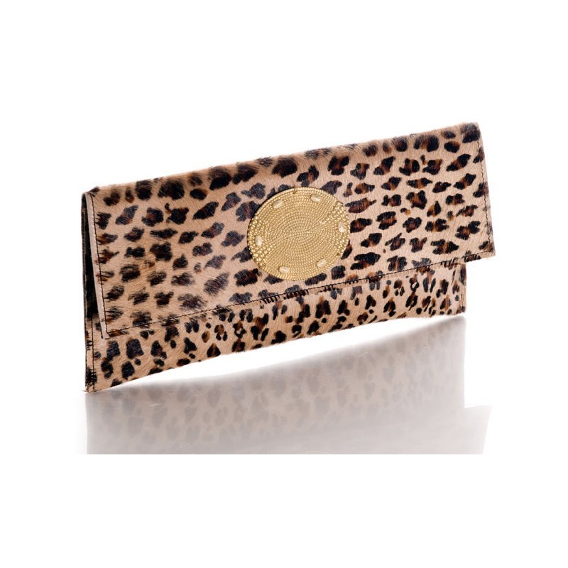 sous les paves leopard clutch