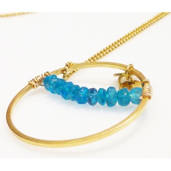 Apatite beads necklace