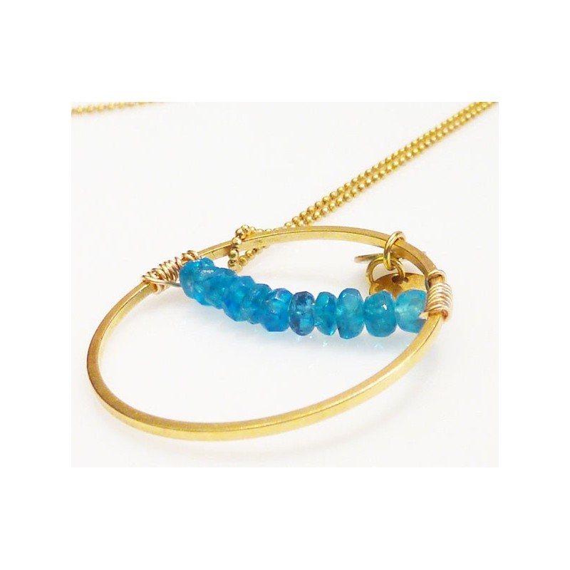 Apatite beads necklace