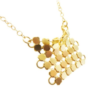 Gold plated mail necklace