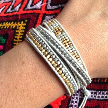 Nakamol Bracelet wrap perles