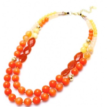 Nakamol Collier Perles Oranges