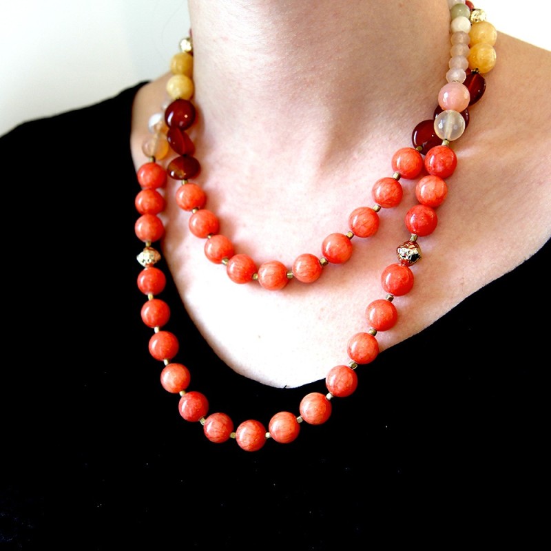 nakamol orange necklace