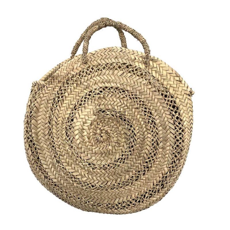 round straw basket