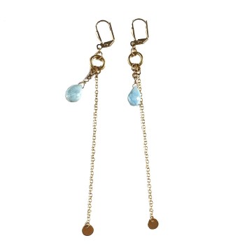 Larimar earrings