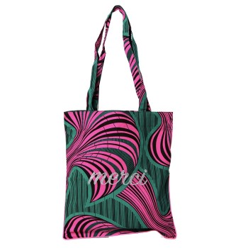 Tote Bag merci coton wax par maud fourier