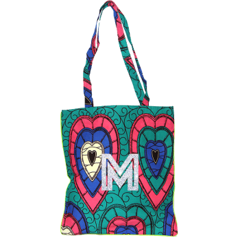 tote bag coton wax monogram de Maud Fourier