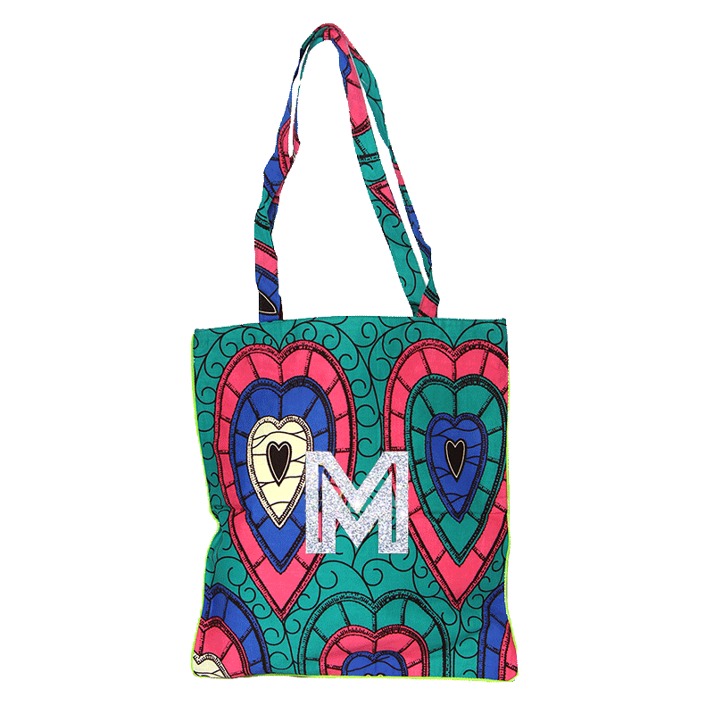 tote bag coton wax monogram de Maud Fourier